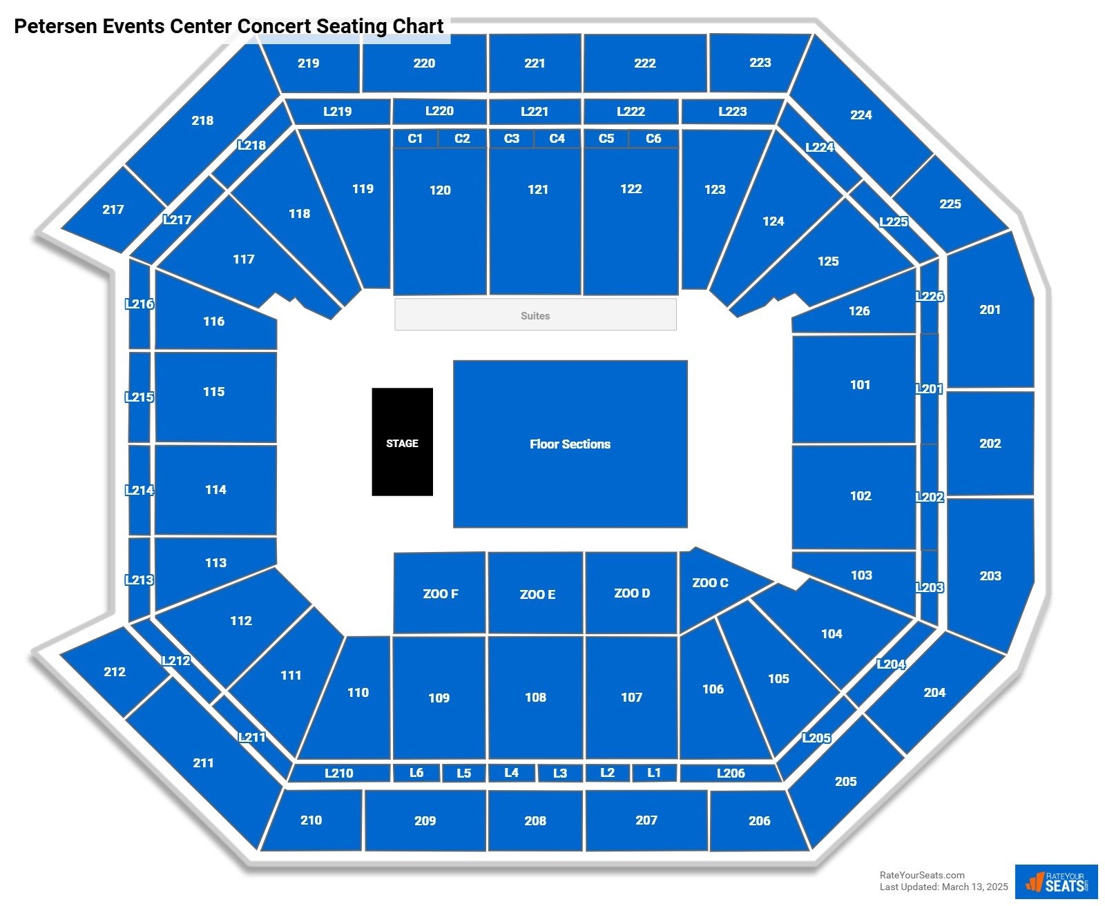 Peterson Event Center Concert Seating Chart Petersen Events Center