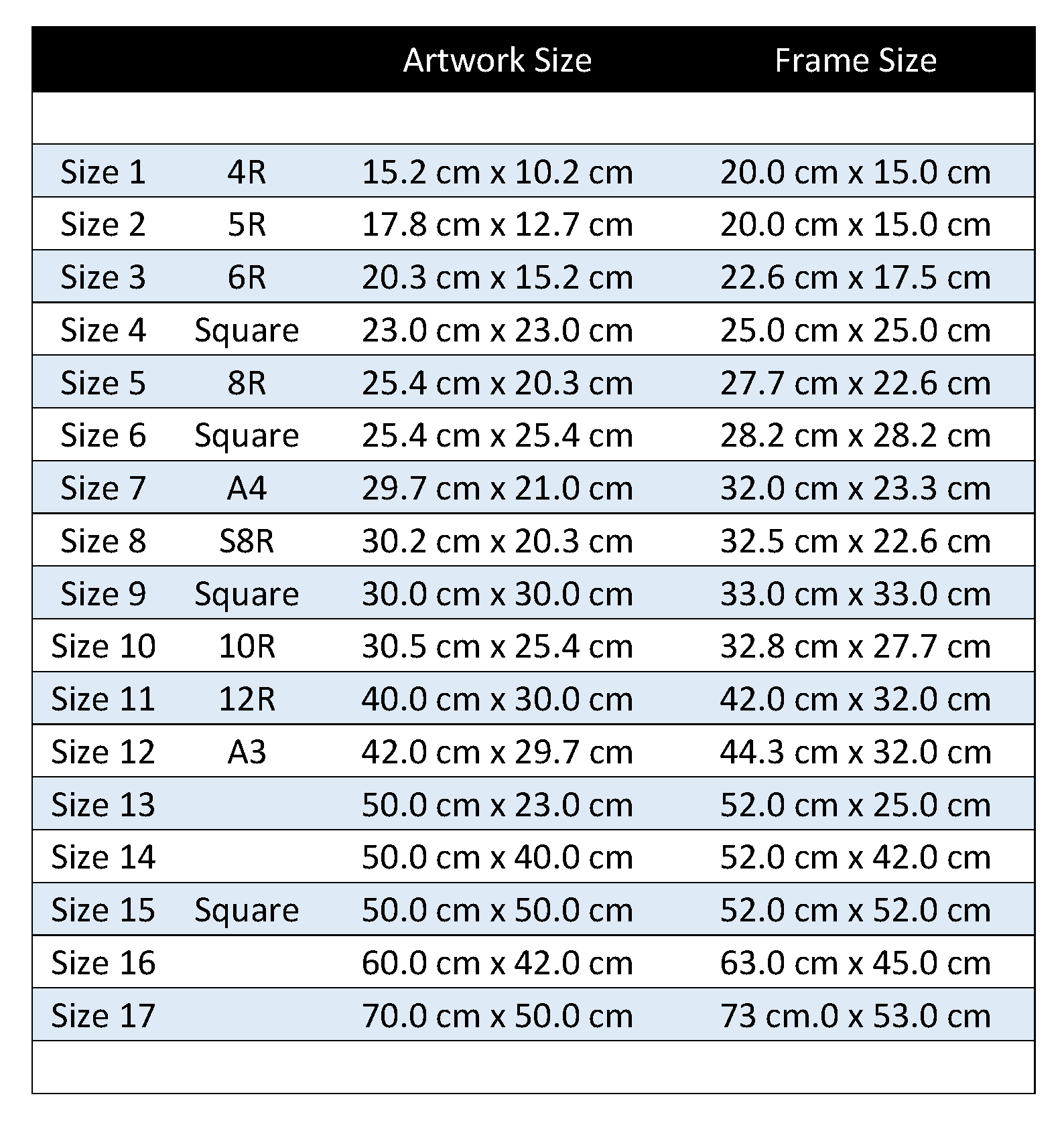 Photo Frame Sizes In Cms Infoupdate