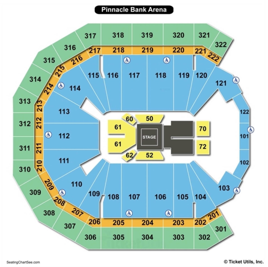 Pinnacle Bank Arena Seating Chart Seating Charts Tickets Seating 