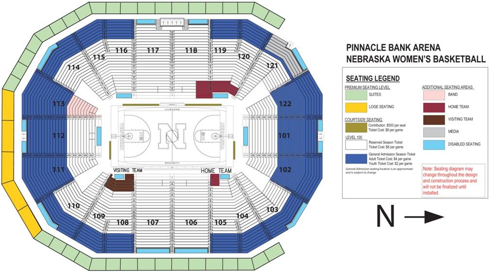 Pinnacle Bank Arena Seating Chart With Seat Numbers Cabinets Matttroy