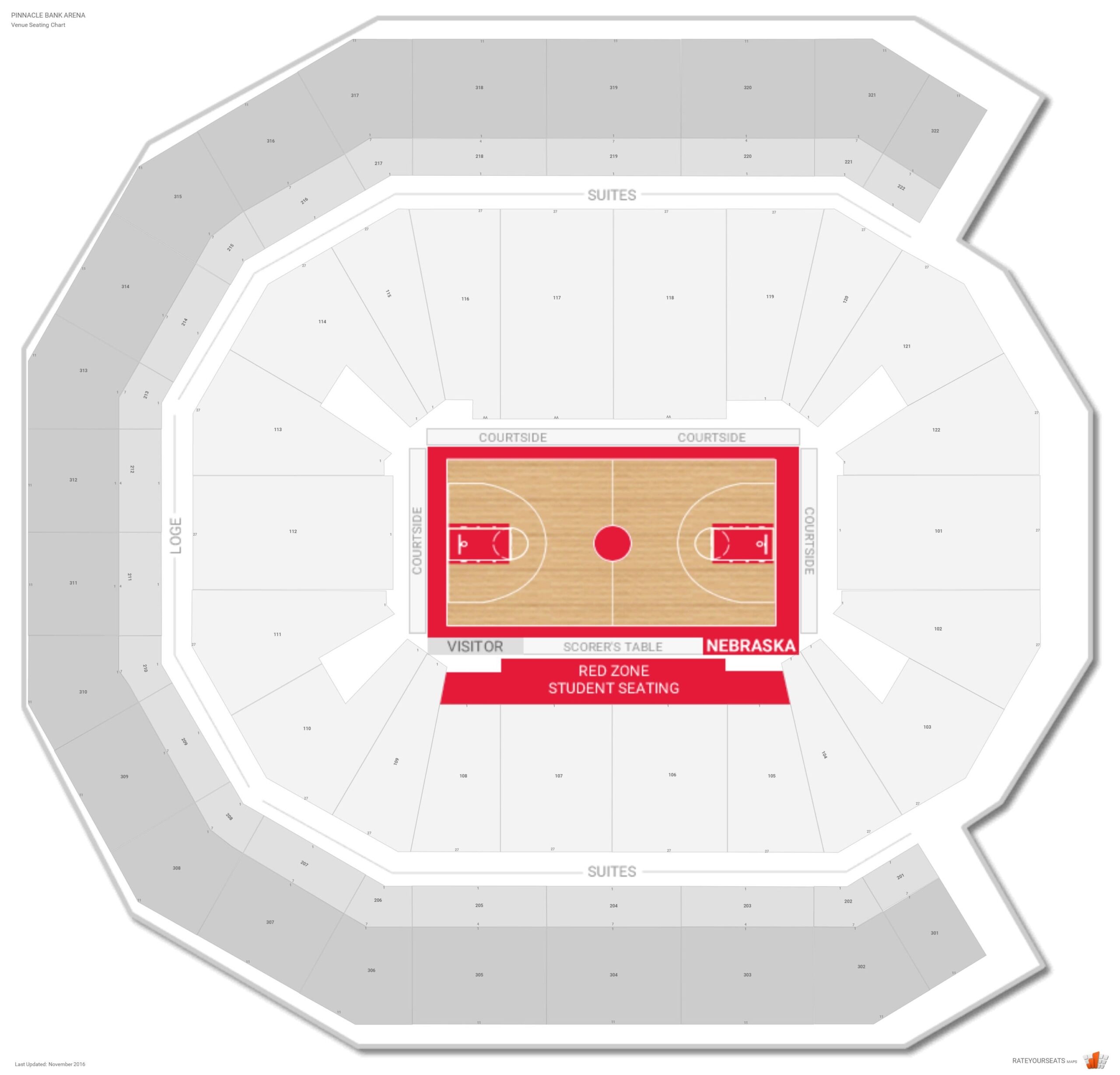 Pinnacle Bank Arena Seating Chart With Seat Numbers