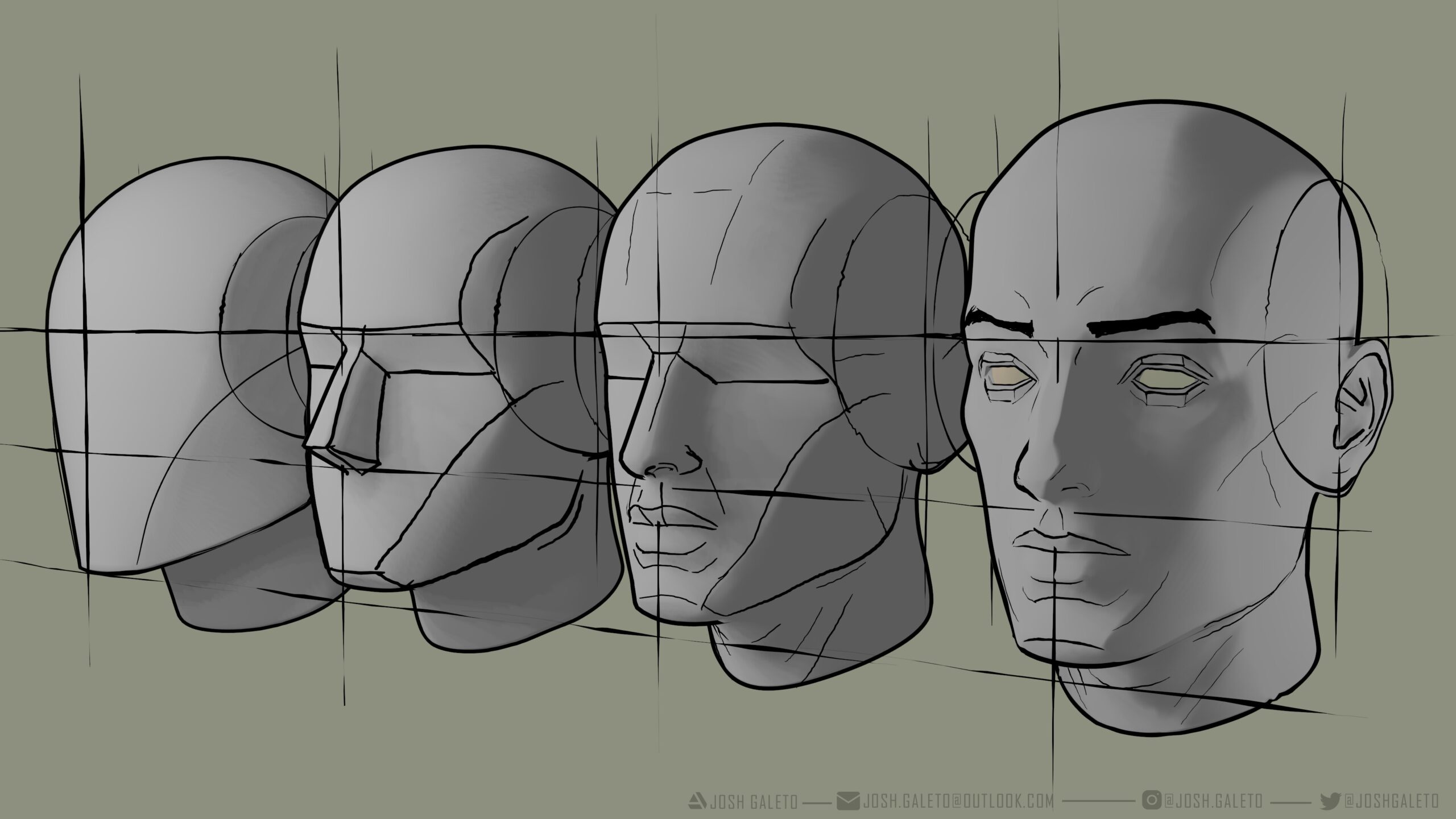 Planes Of The Head From Andrew Loomis Method Finished Projects 