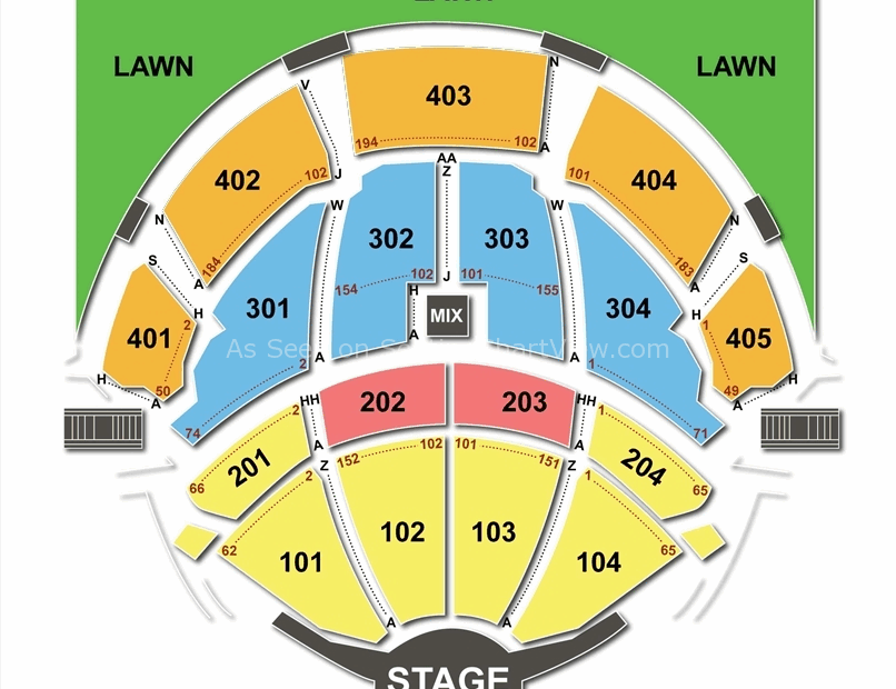 PNC Bank Arts Center Holmdel NJ Seating Chart View