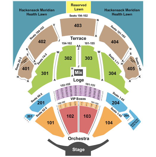 PNC Bank Arts Center Seating Chart CloseSeats