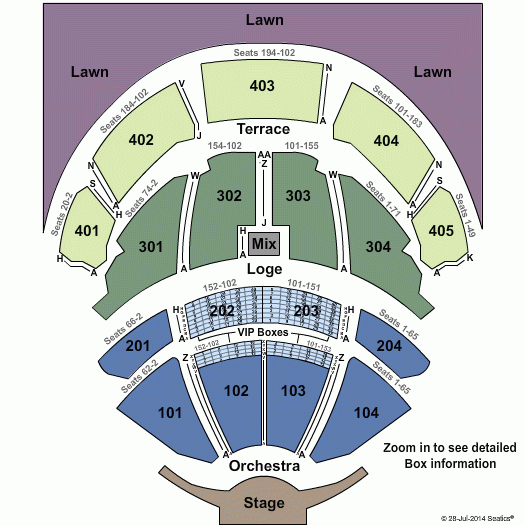 Pnc Bank Arts Center Seating Chart Minimalist Chart Design