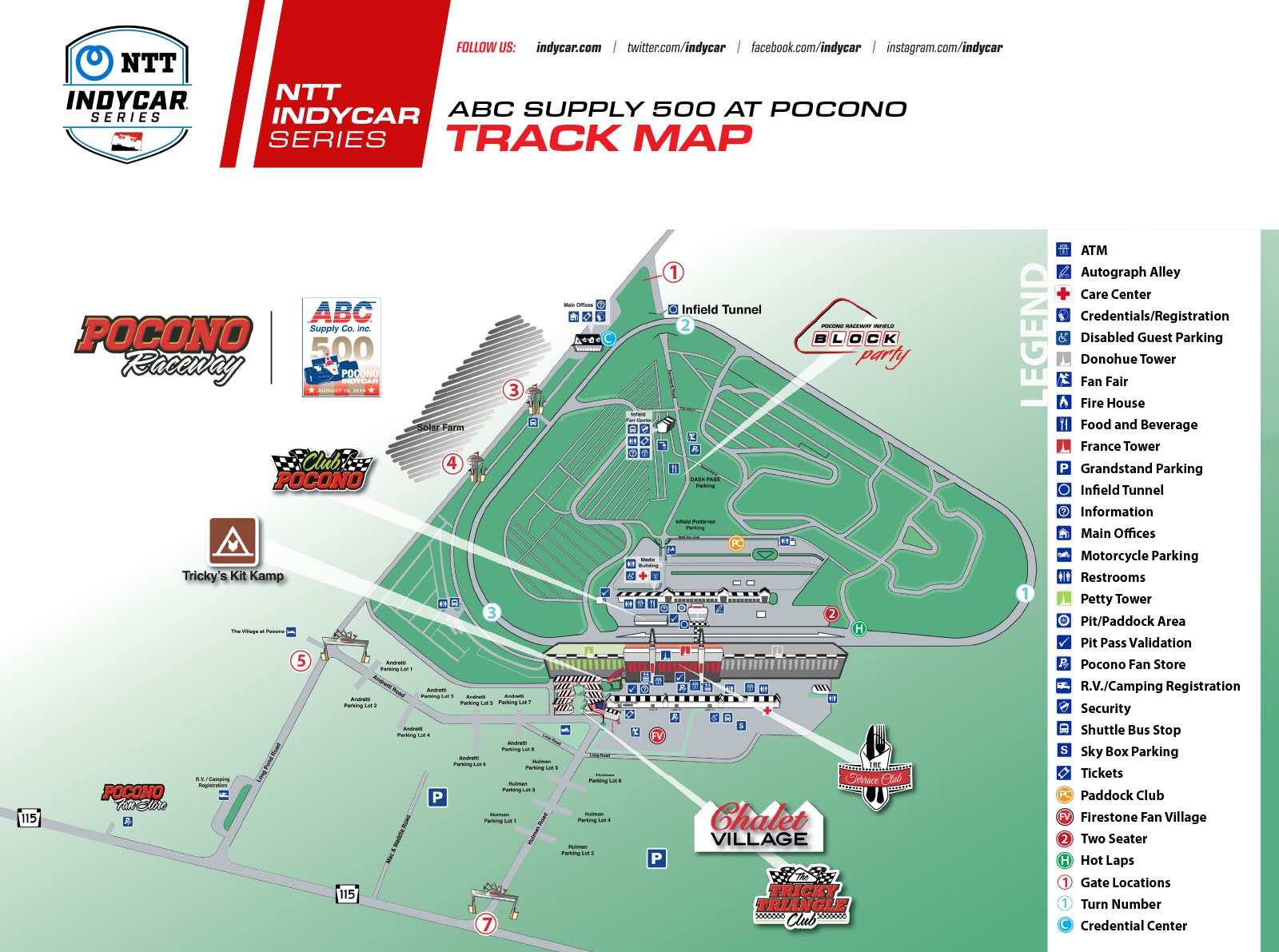 Pocono Raceway Seating Map