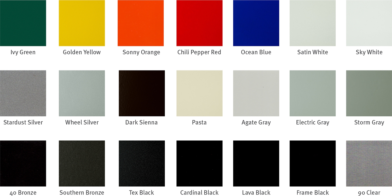 Powder Coating Color Charts Georgia Powder Coating
