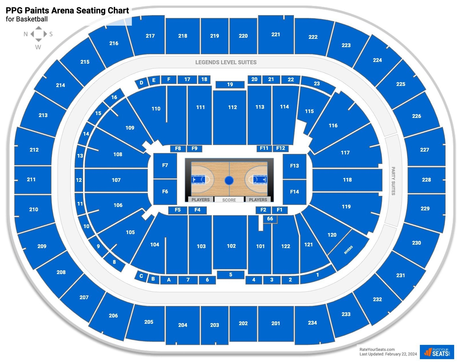 Ppg Paints Arena Seating Chart Wwe Cabinets Matttroy