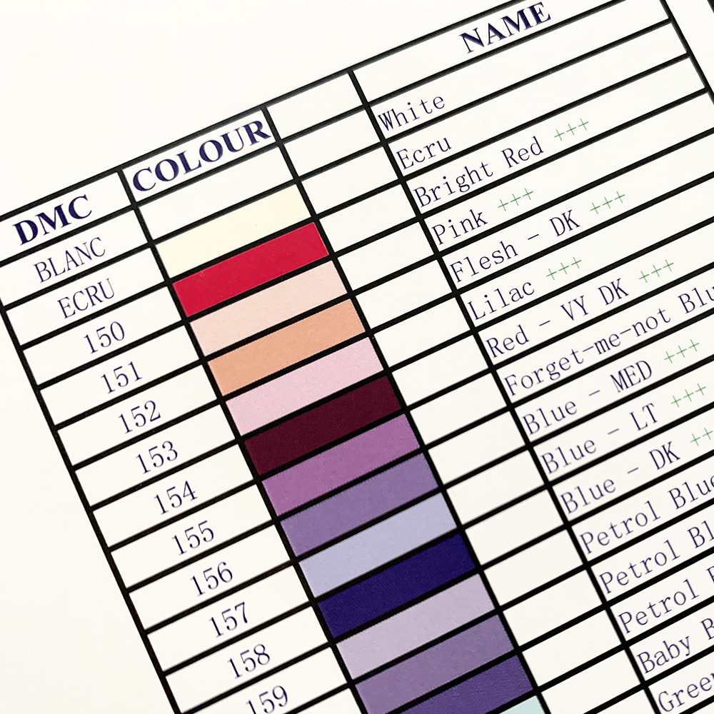 Printable Dmc Color Chart A Color Chart Is Important To Have Because 