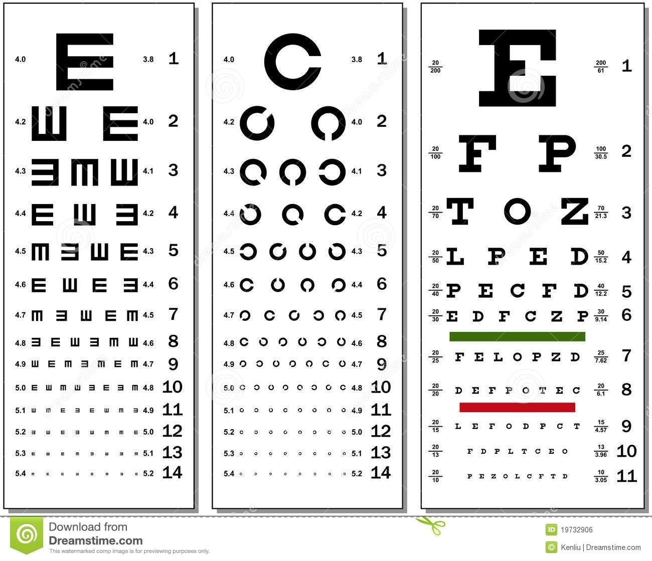 Printable Eye Doctor Chart Printable New Year Banners