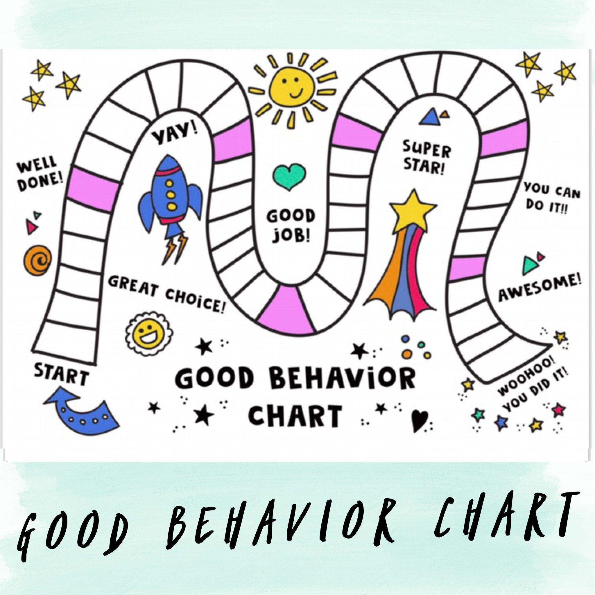 Printable Good Behavior Chart Printable Word Searches