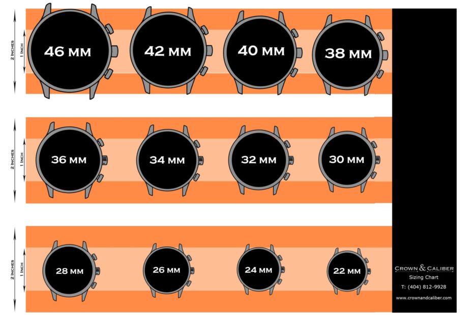 Printable Watch Band Size Chart