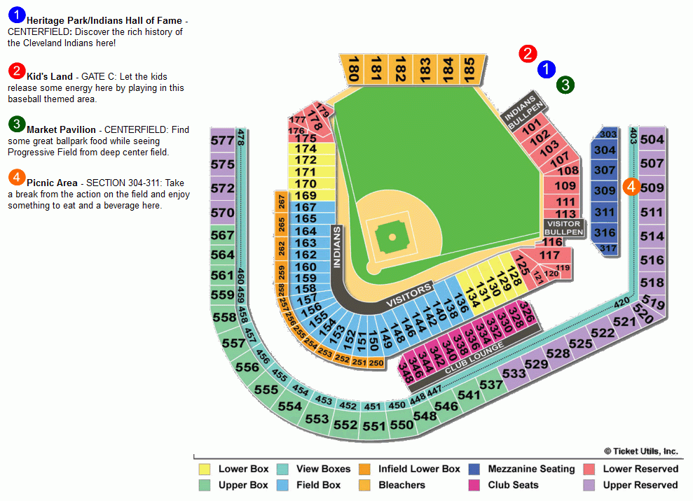 jacobs field seating chart jacobs field seating chart