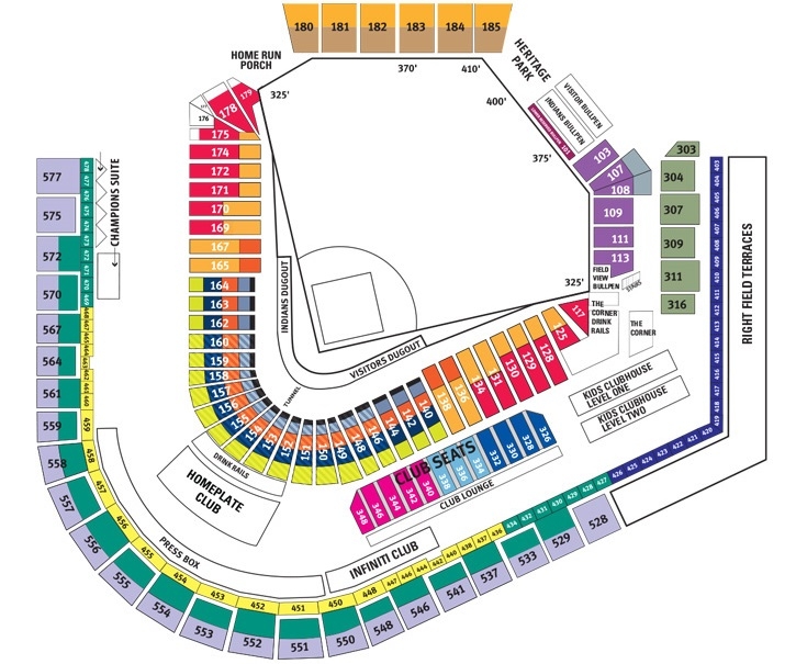 Progressive Field Seating Chart Progressive Field Seating All Star 