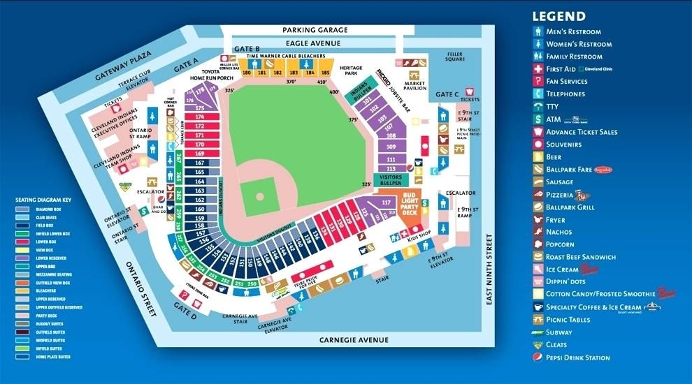 Progressive Field Seating Chart With Rows And Seat Numbers 