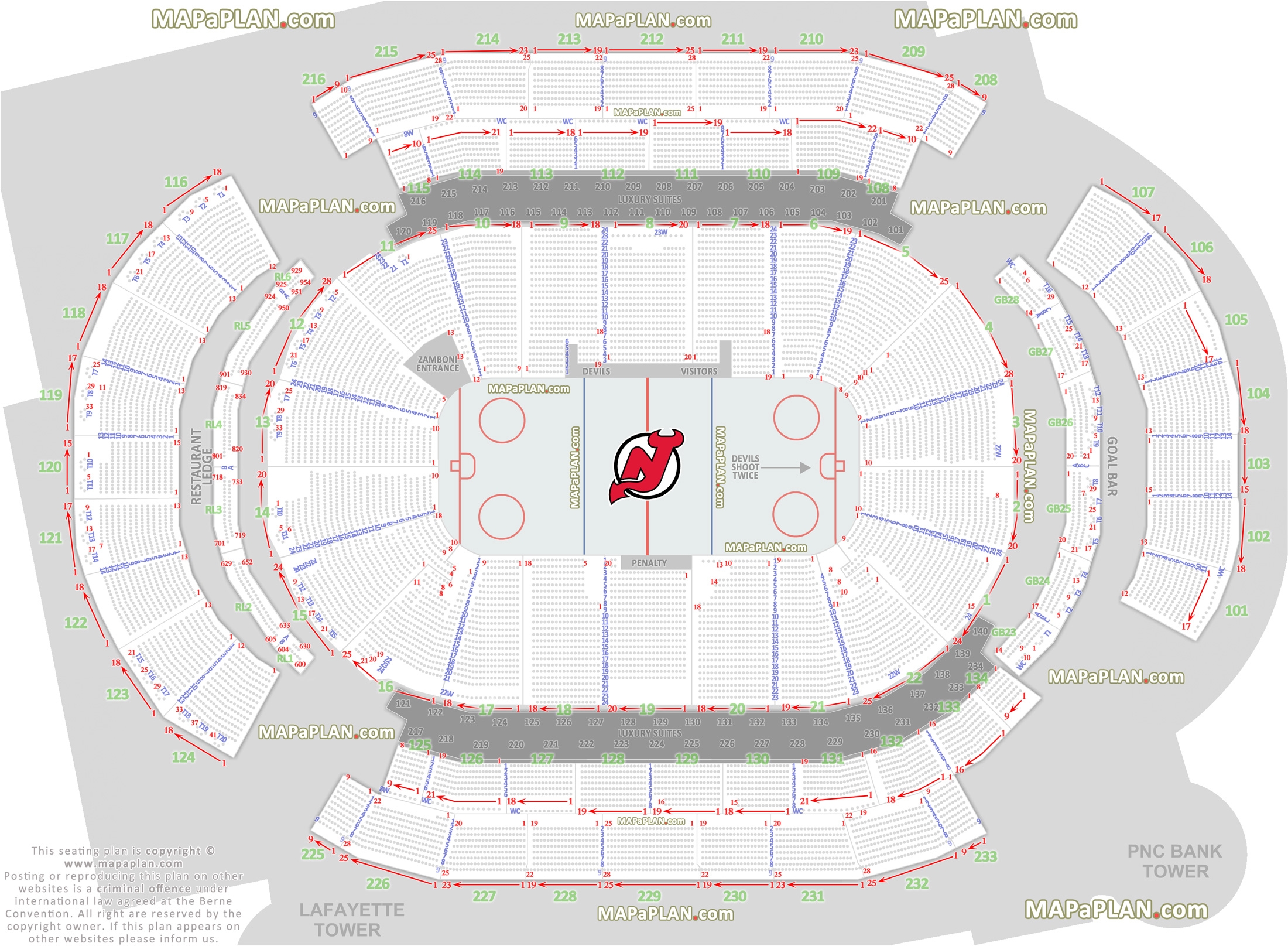 Prudential Center Seating Map