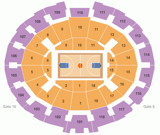 Purcell Pavilion Seating Chart