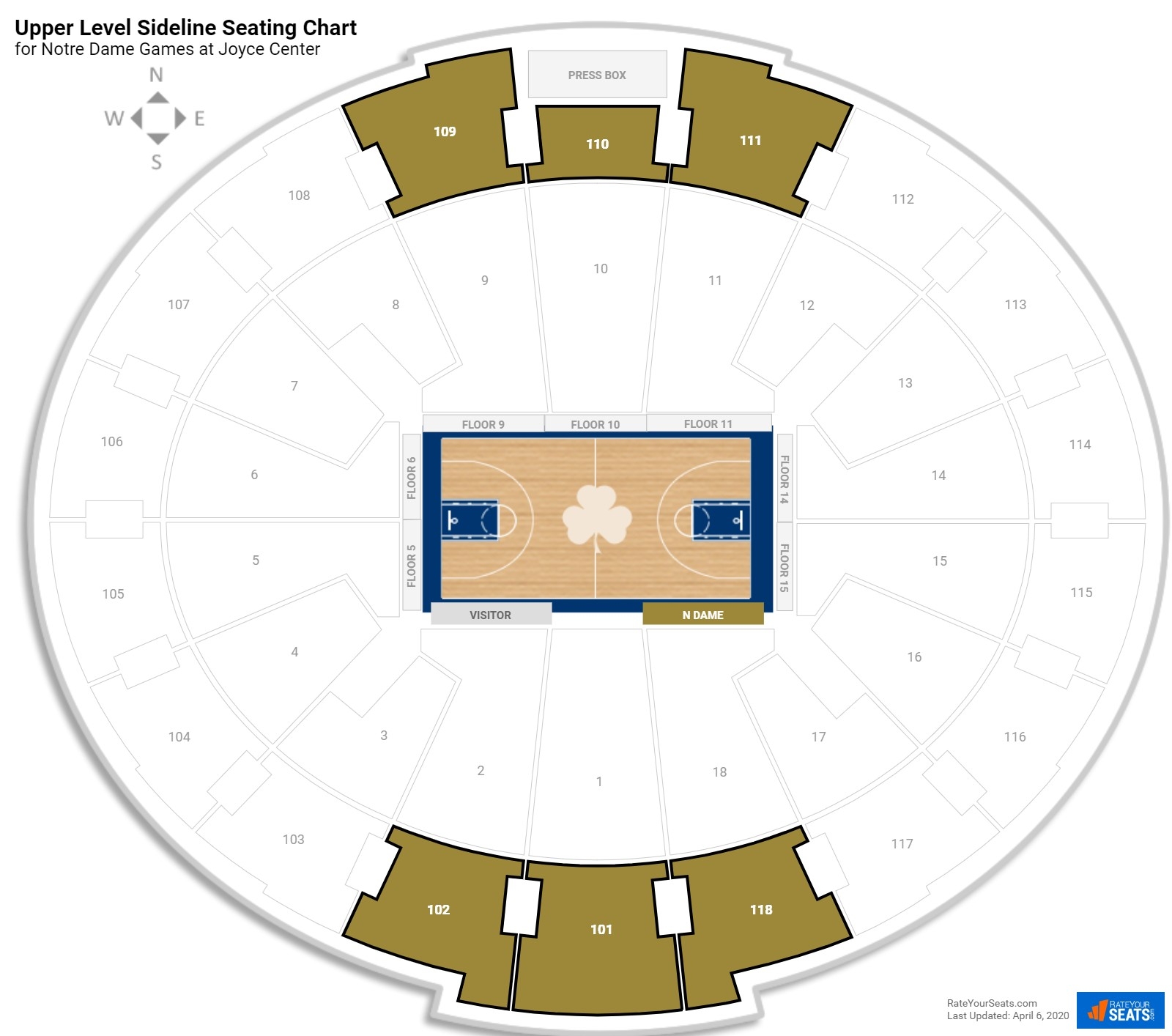 Purcell Pavilion Seating Chart
