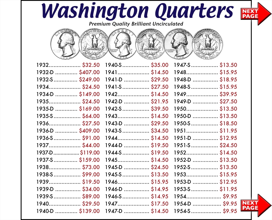 QUARTER Washington Quarters Buy Collectible Coins Online Rare US 