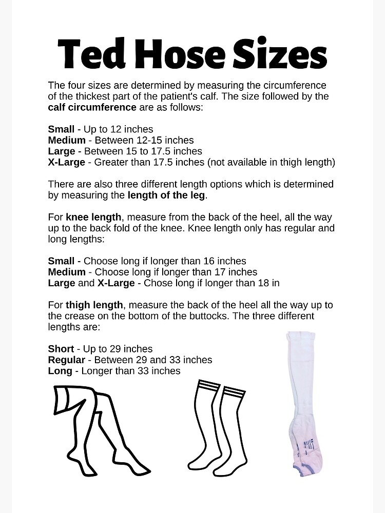  quot Ted Hose Sizes Chart quot Poster For Sale By Caregiverology Redbubble