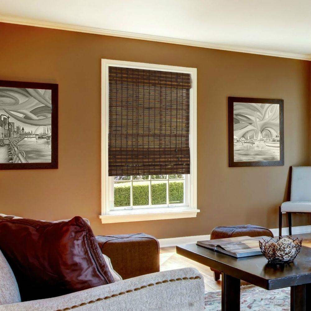 Radiance Cocoa Havana Bamboo Roman Shade 23 In W X 72 In L 0215486 