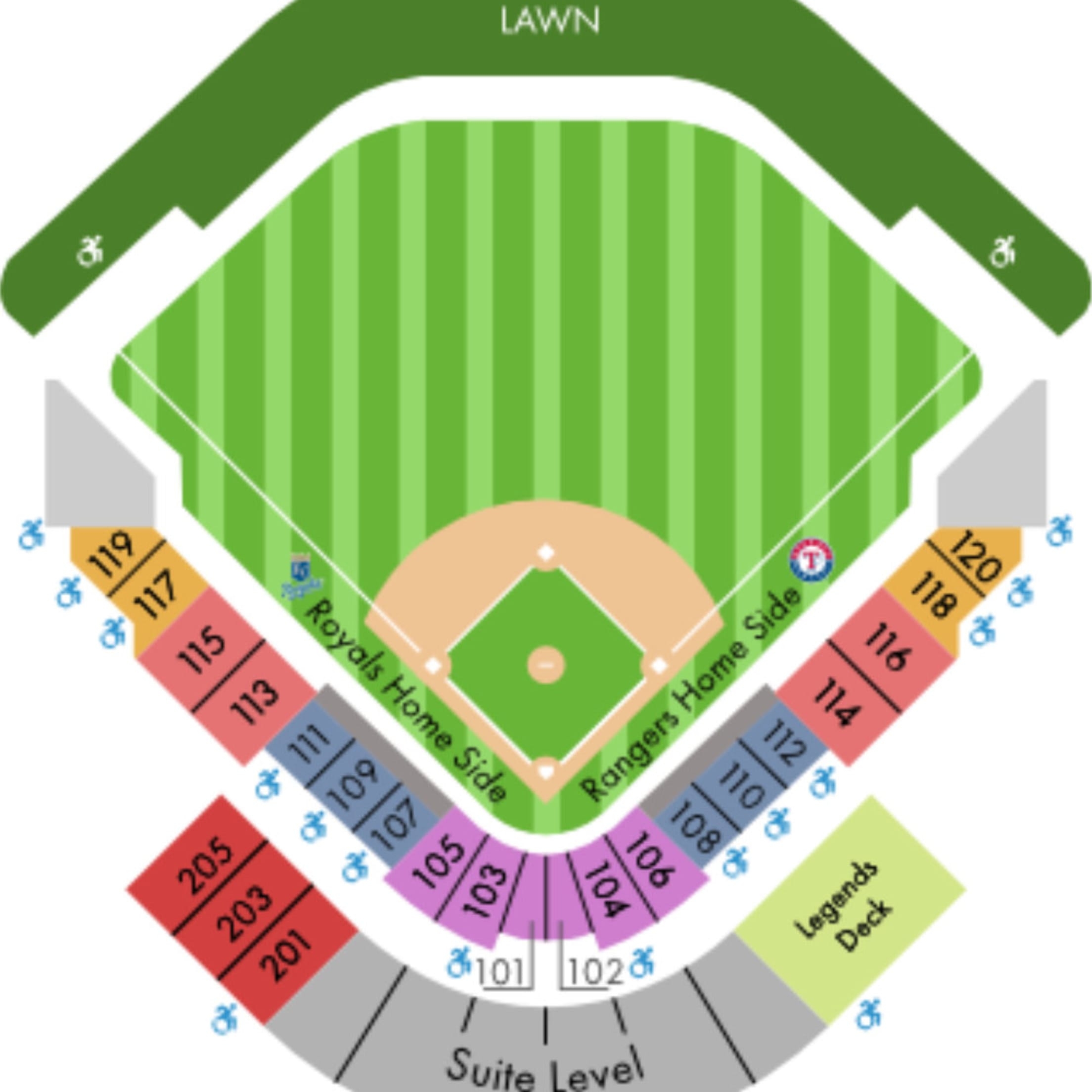 Rangers Stadium Seating Map Cabinets Matttroy
