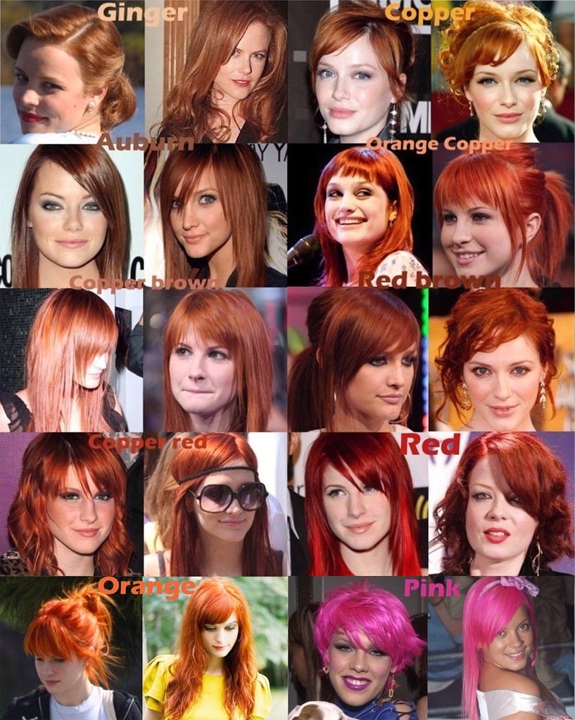 Red Hair Color Chart Skin Tone Educational Chart Resources