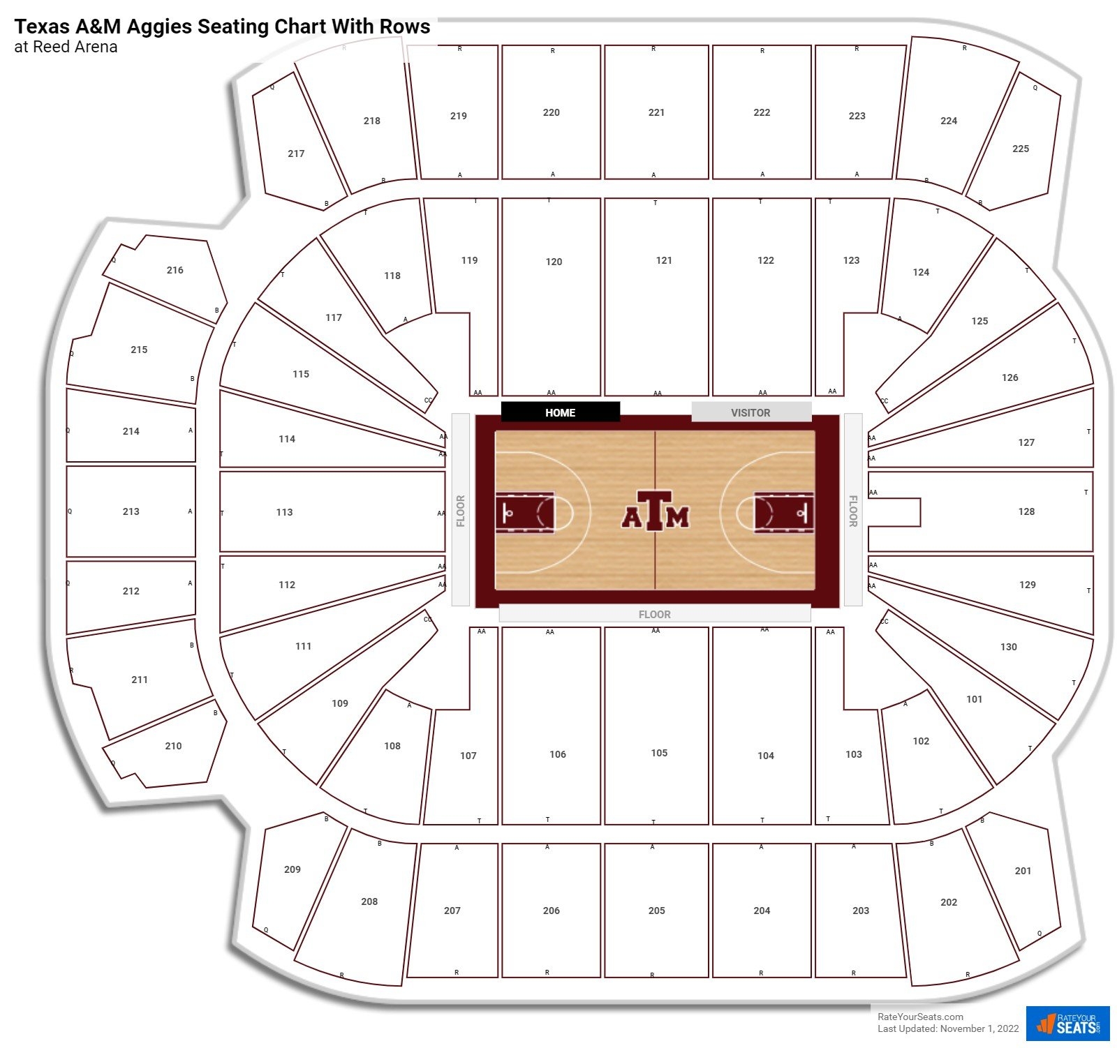 Reed Arena Seating Chart RateYourSeats