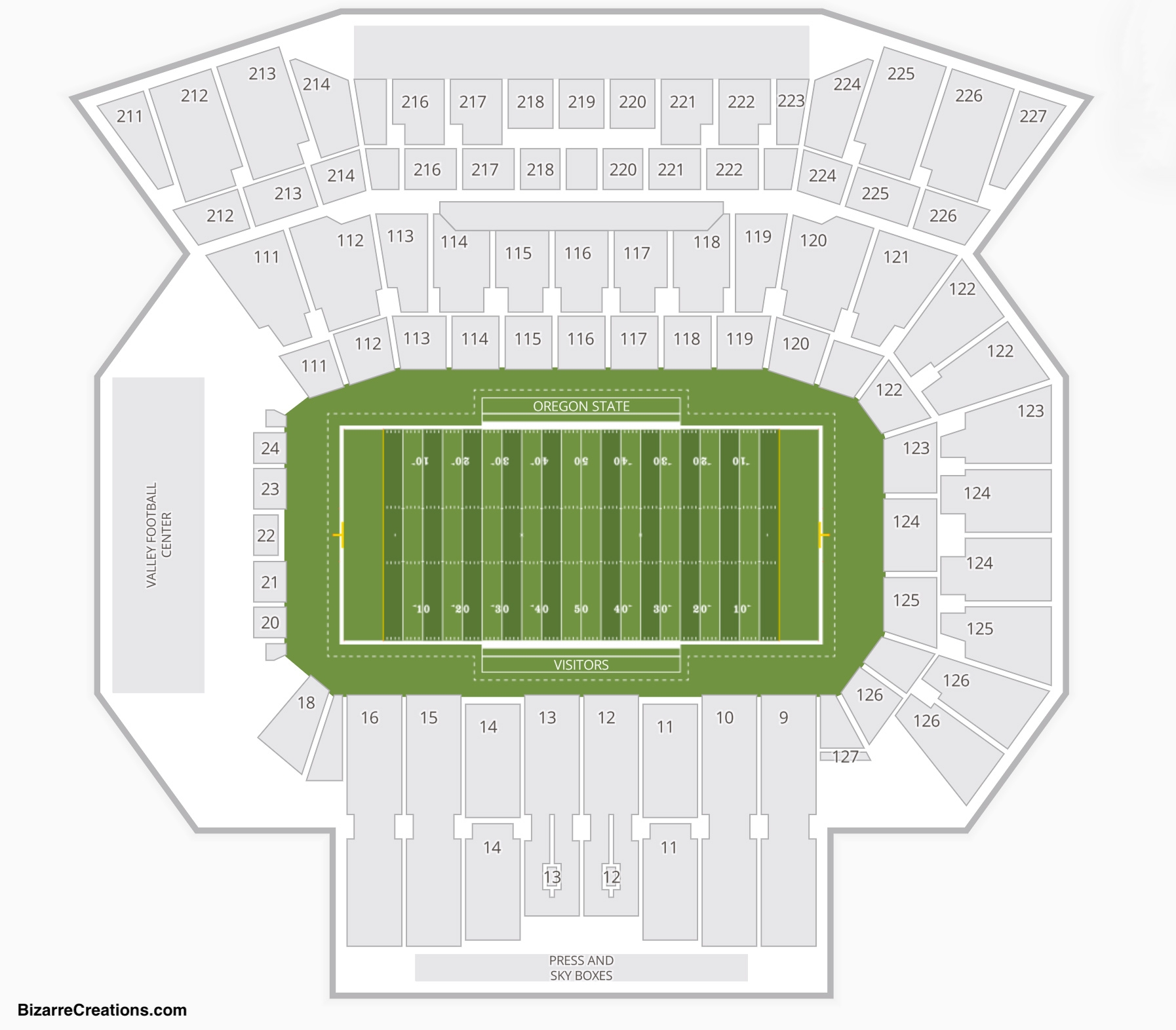 Reser Stadium Seating Chart Stadium Seating Chart