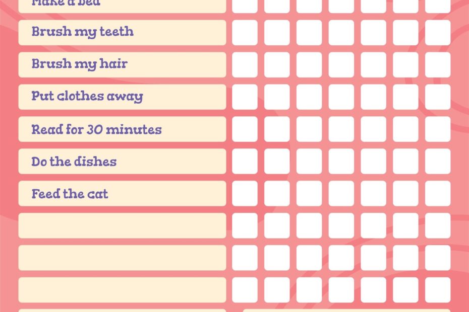 Responsibility Chore Chart 10 Free PDF Printables Printablee