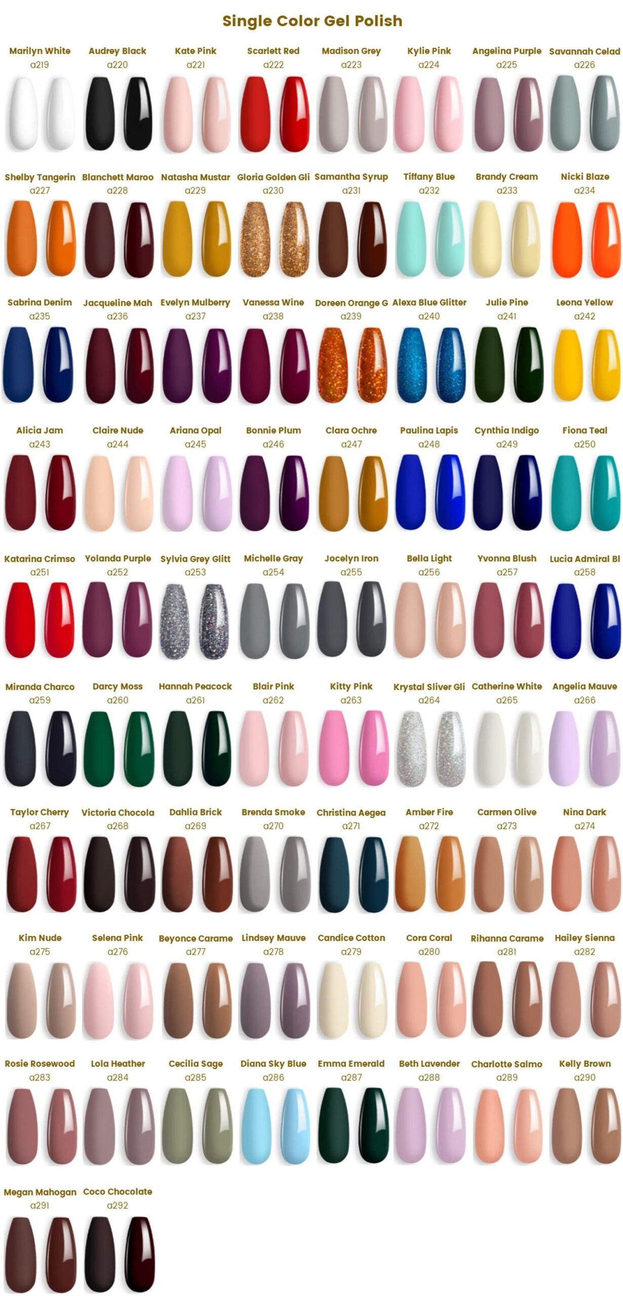 Revlon Divine Nail Polish Colors Chart