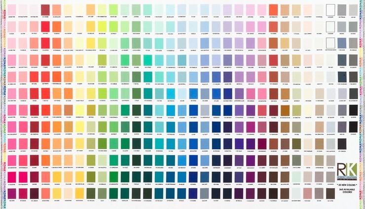 Robert Kaufman Fabrics SRKD 19900 205 MULTI From Kona Printed Color Chart