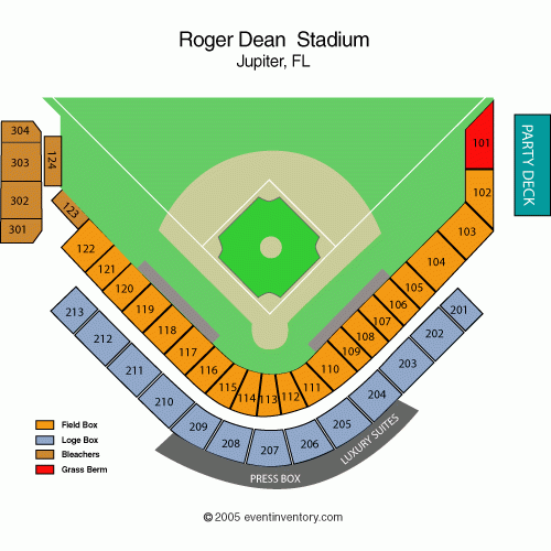 Roger Dean Stadium Seating Chart