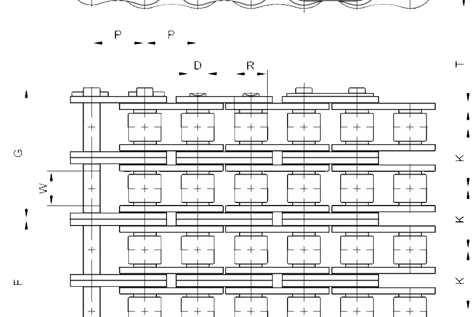 Roller Chain Size Chart Roller Chain Dimensions Chart PEER Chain