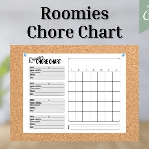 Roommates Chore Chart Template Customizable Chore Chart Template Adult 