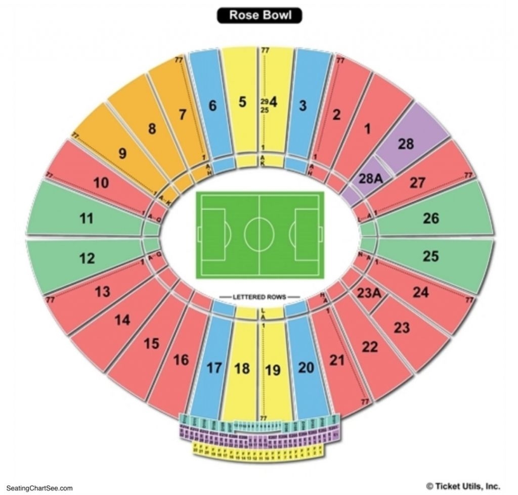 Rose Bowl Seating Chart With Seat Numbers Minimalist Chart Design