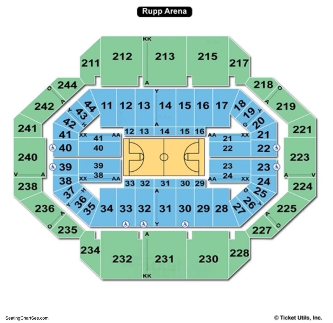 Rupp Arena Stadium Seating Chart Arena Seating Chart
