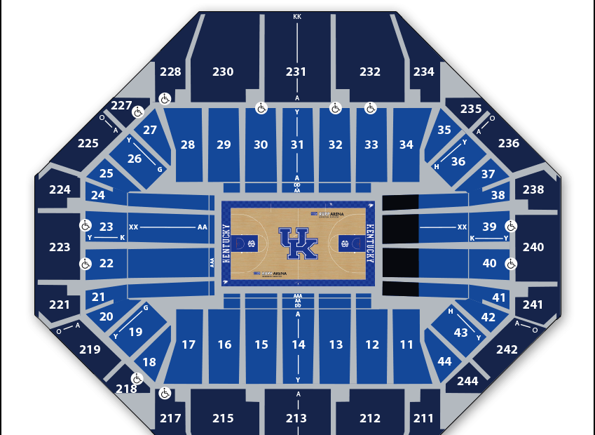 Rupp Arena Stadium Seating Chart Arena Seating Chart