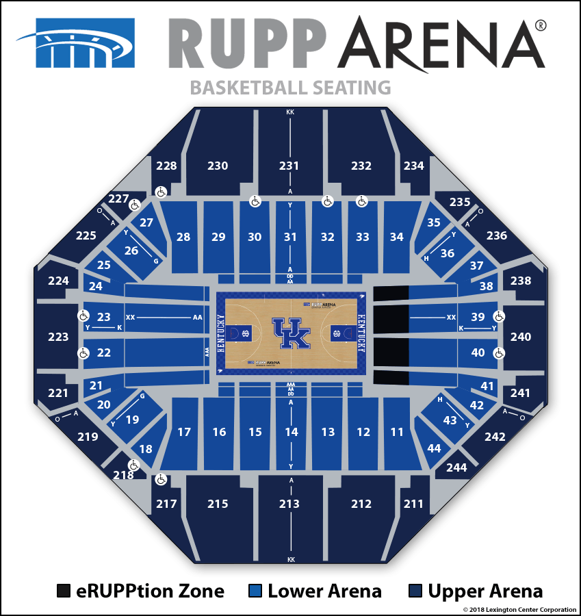 Rupp Arena Stadium Seating Chart Arena Seating Chart