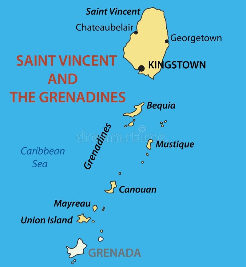 Saint Vincent And The Grenadines Chart Infographic Elements Stock 