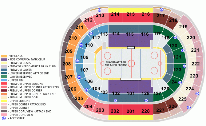 San Jose Arena Seating Chart