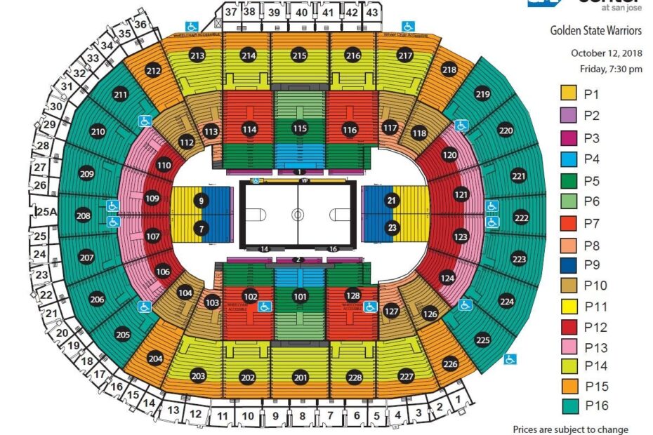 Sap Arena San Jose Seating Chart Ponasa