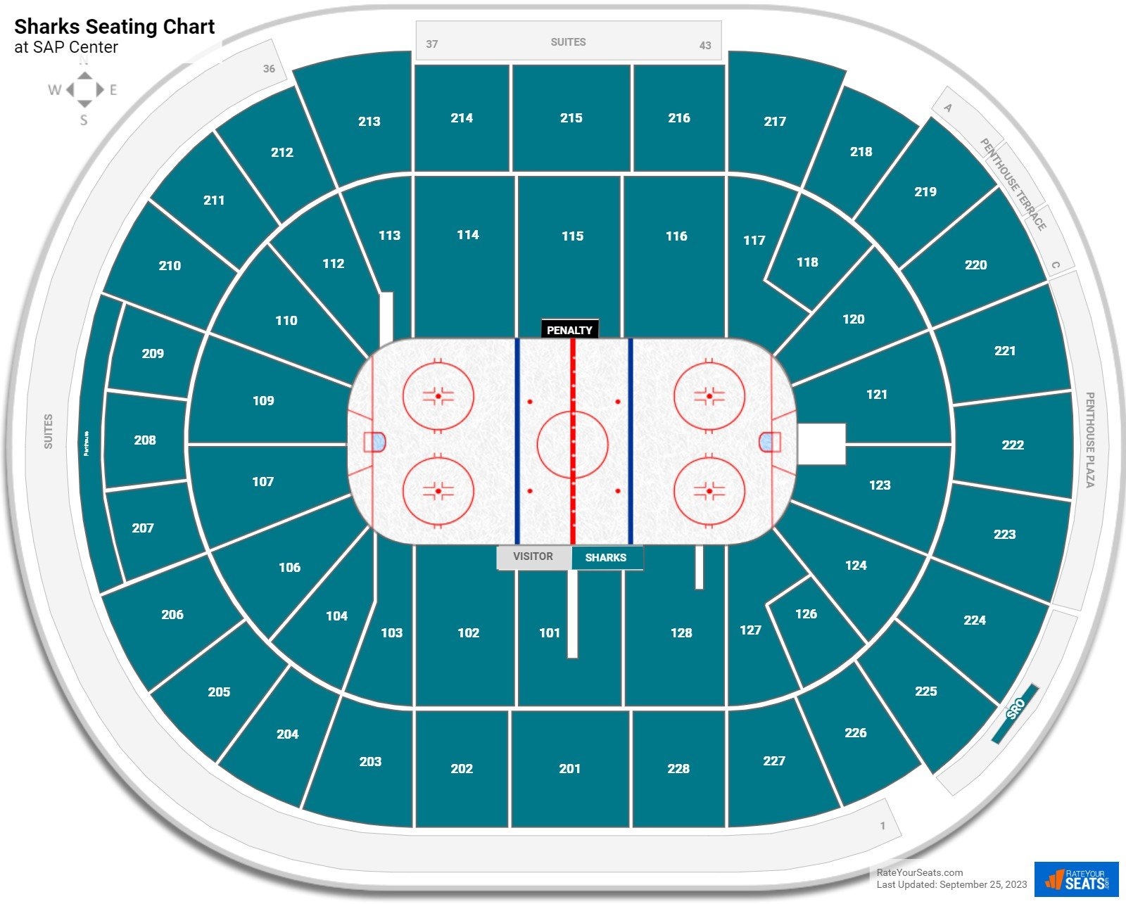 SAP Center Seating Charts RateYourSeats