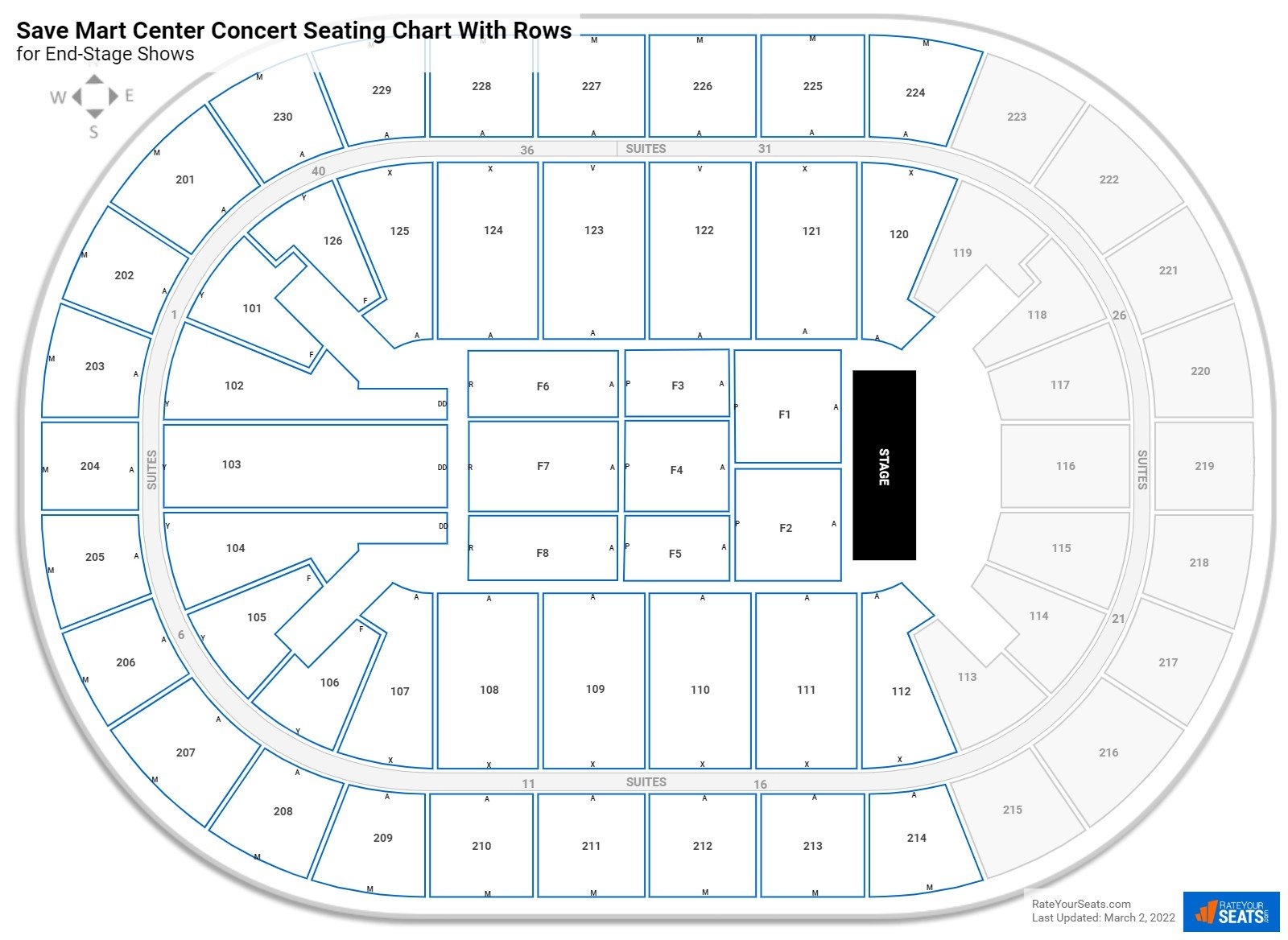 Save Mart Center Seating Chart RateYourSeats