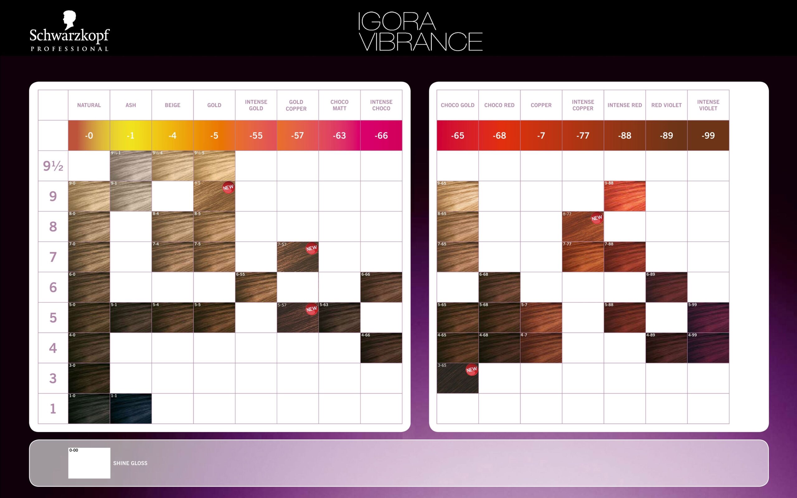 Schwarzkopf Professional IGORA Vibrance Color Chart 2014 Schwarzkopf 