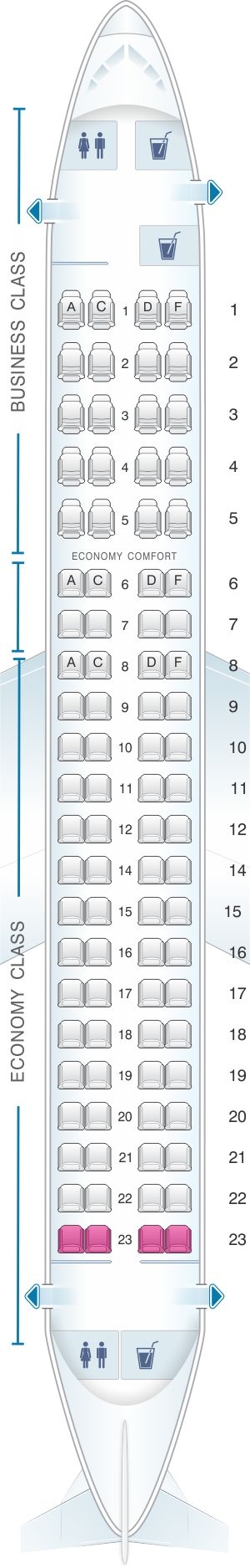 embraer 175 seating chart