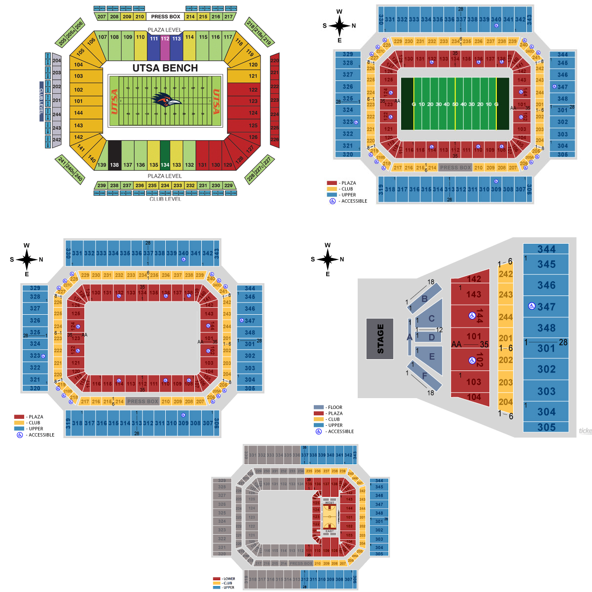 Seating Chart Alamodome San Antonio Texas