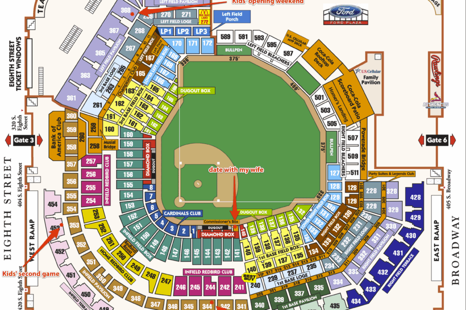 Seating Chart Busch Stadium St Louis Cardinals NAR Media Kit