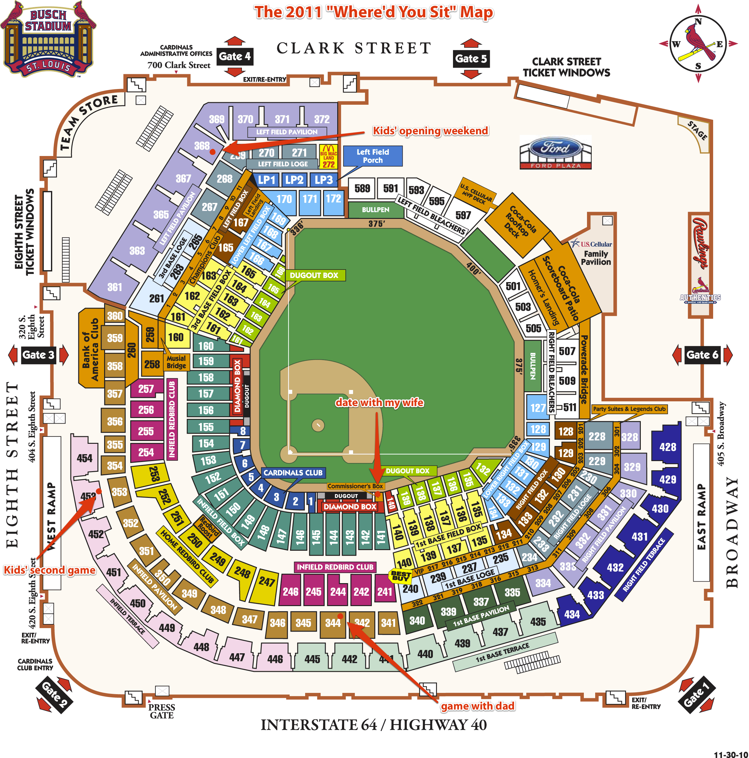 Seating Chart Busch Stadium St Louis Cardinals NAR Media Kit