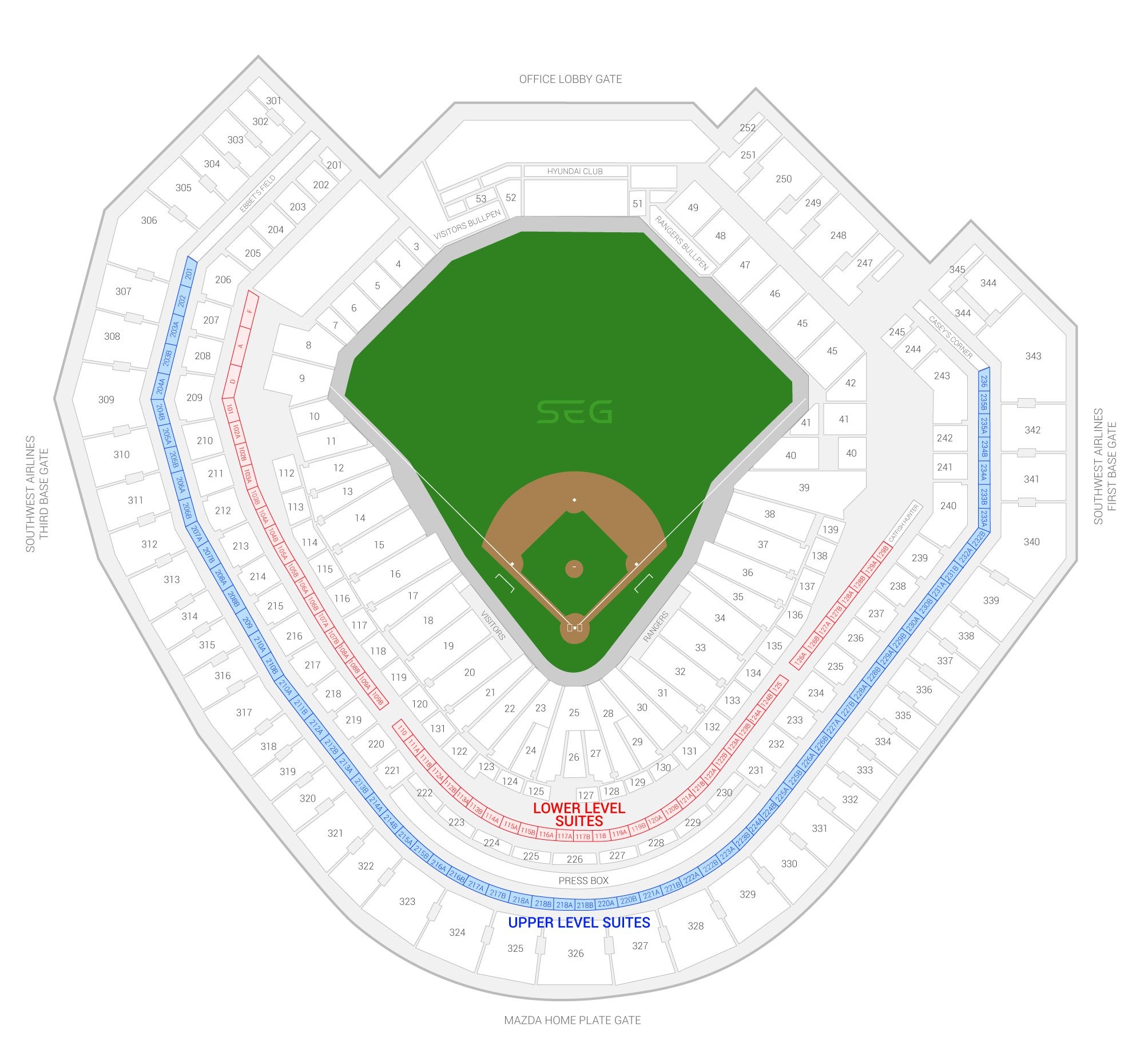 Seating Chart Globe Life Field Sakistamp